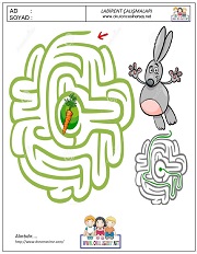 okul öncesi labirent bulmacai çalışma sayfaları